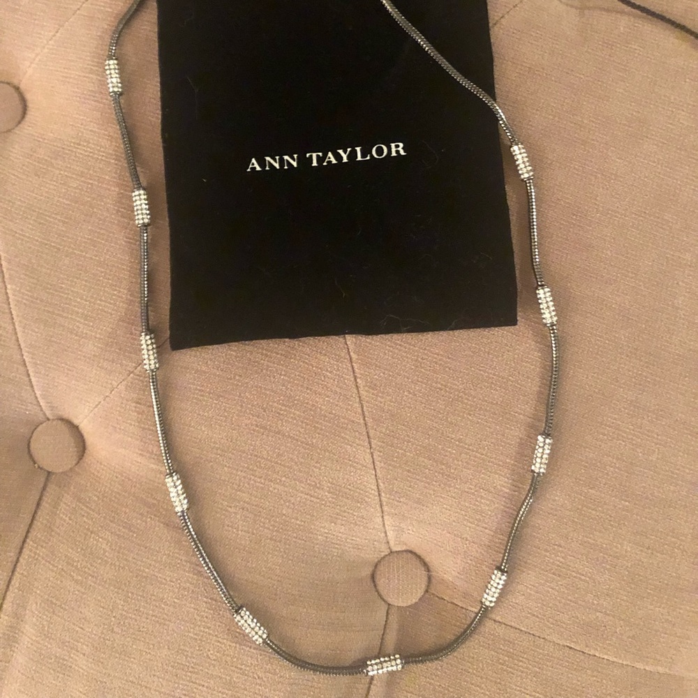 Ann Taylor necklace. Gun metal color